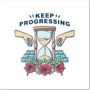 Keep Progressing design in color Posters and Art